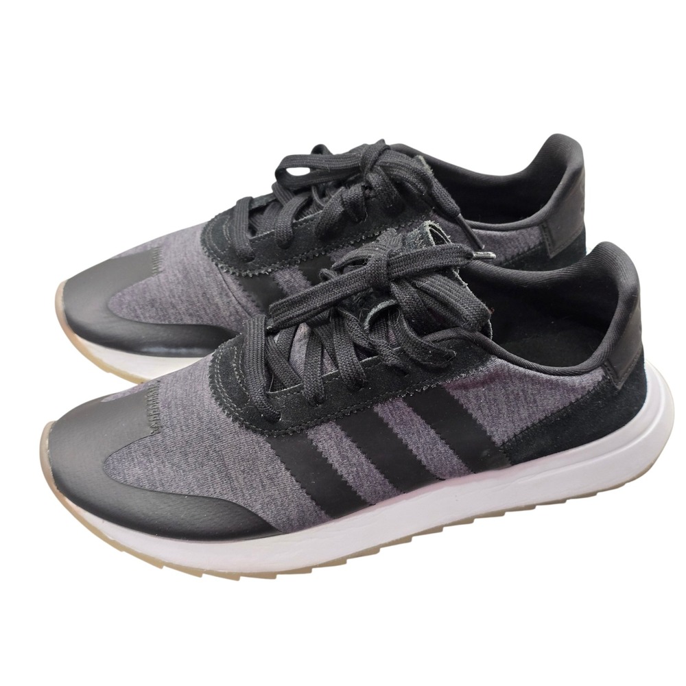 Adidas Black Gray Running Shoes Sneakers Women's Size 8.5 Lightweight Athleisure